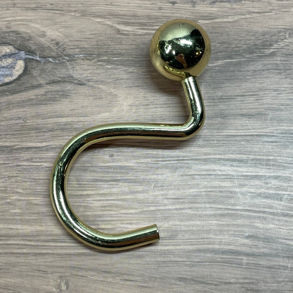 Shower Curtain‎ Hooks 12pc Gold Excellent S-Shape Ball End Metal